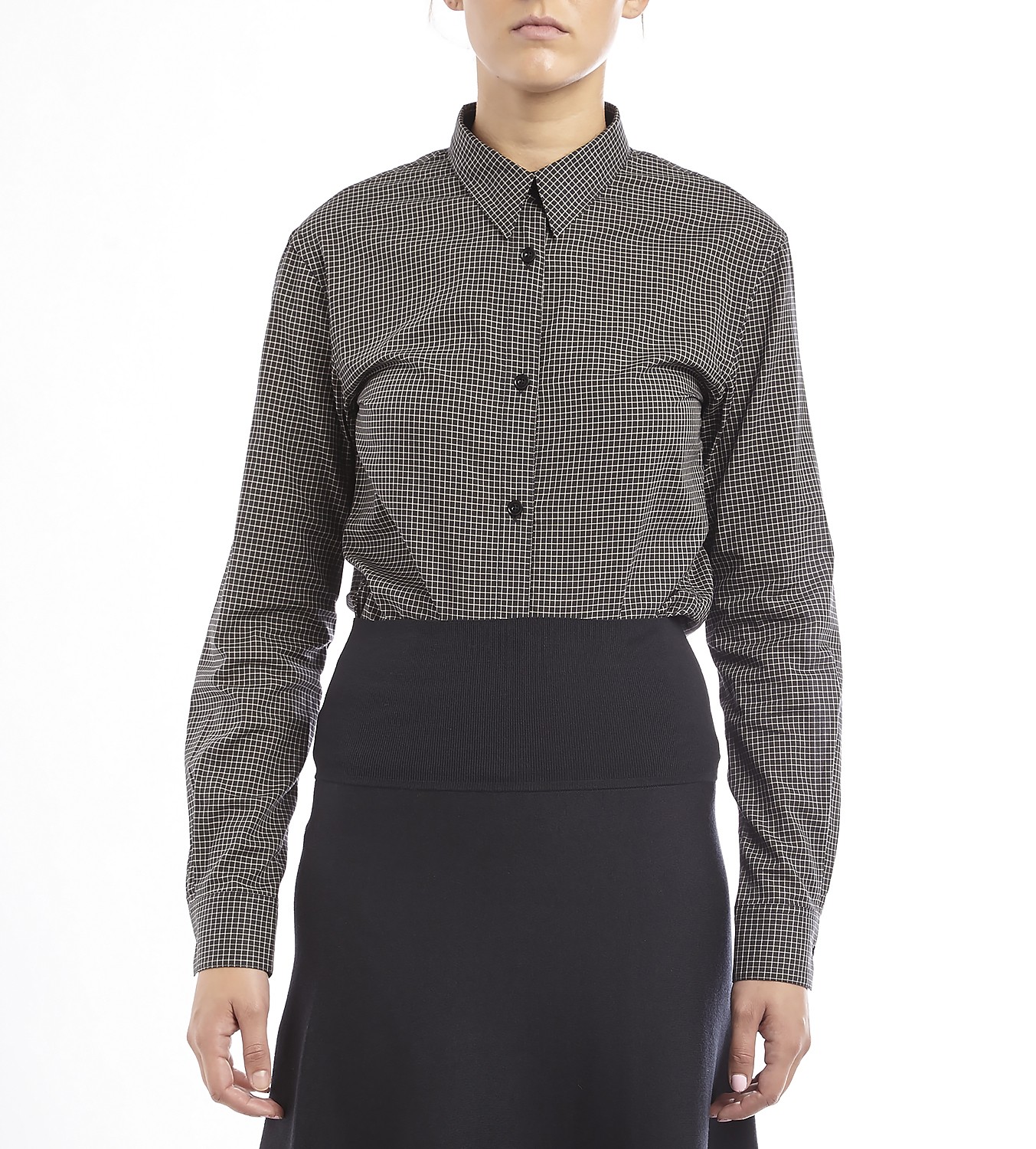 Lemaire | PRINTED POINTED COLLAR SHIRT | Women's blouses & shirts ...