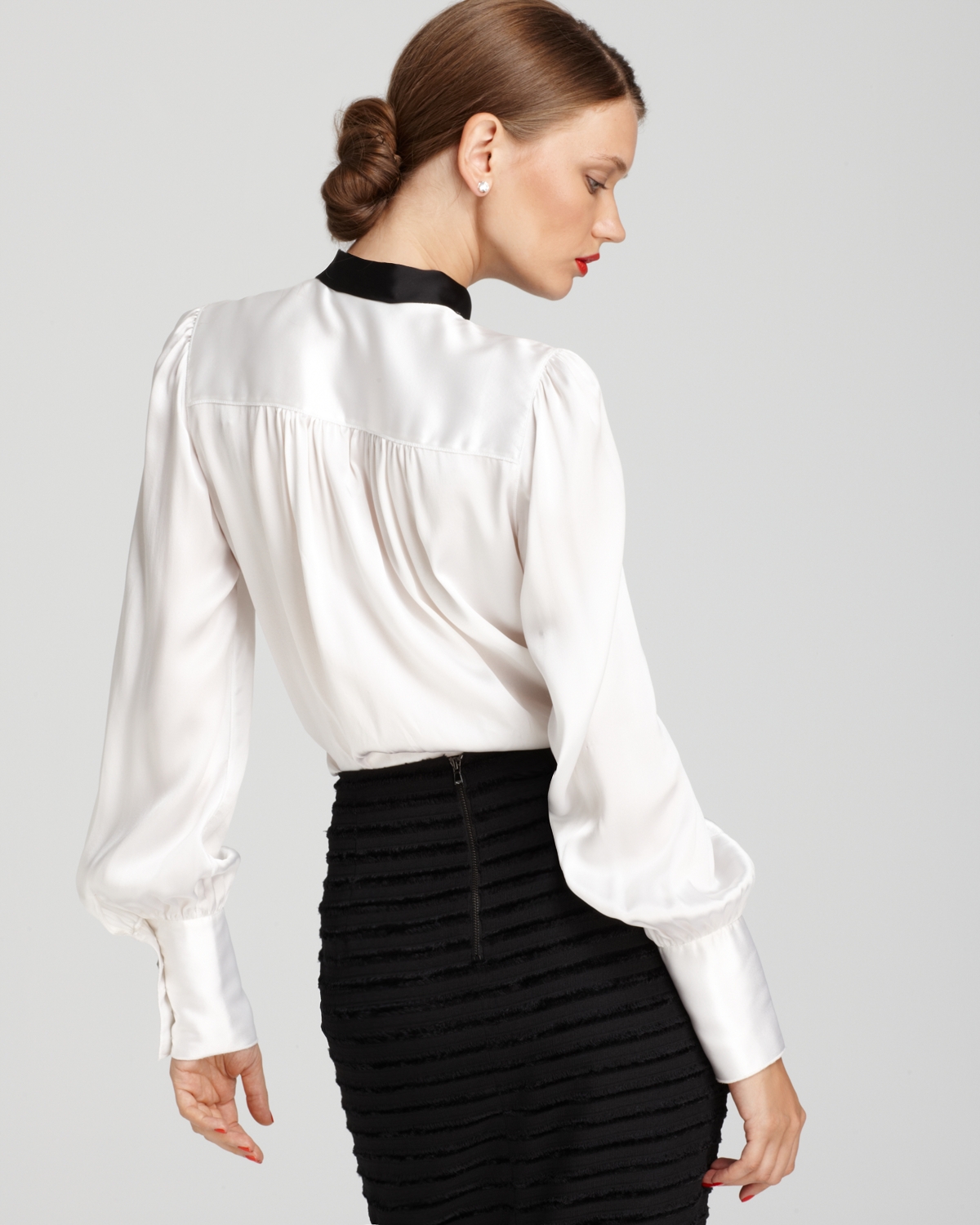 Rachel Roy | Bow Neck Silk Blouse | Women's blouses & shirts | HighCollars
