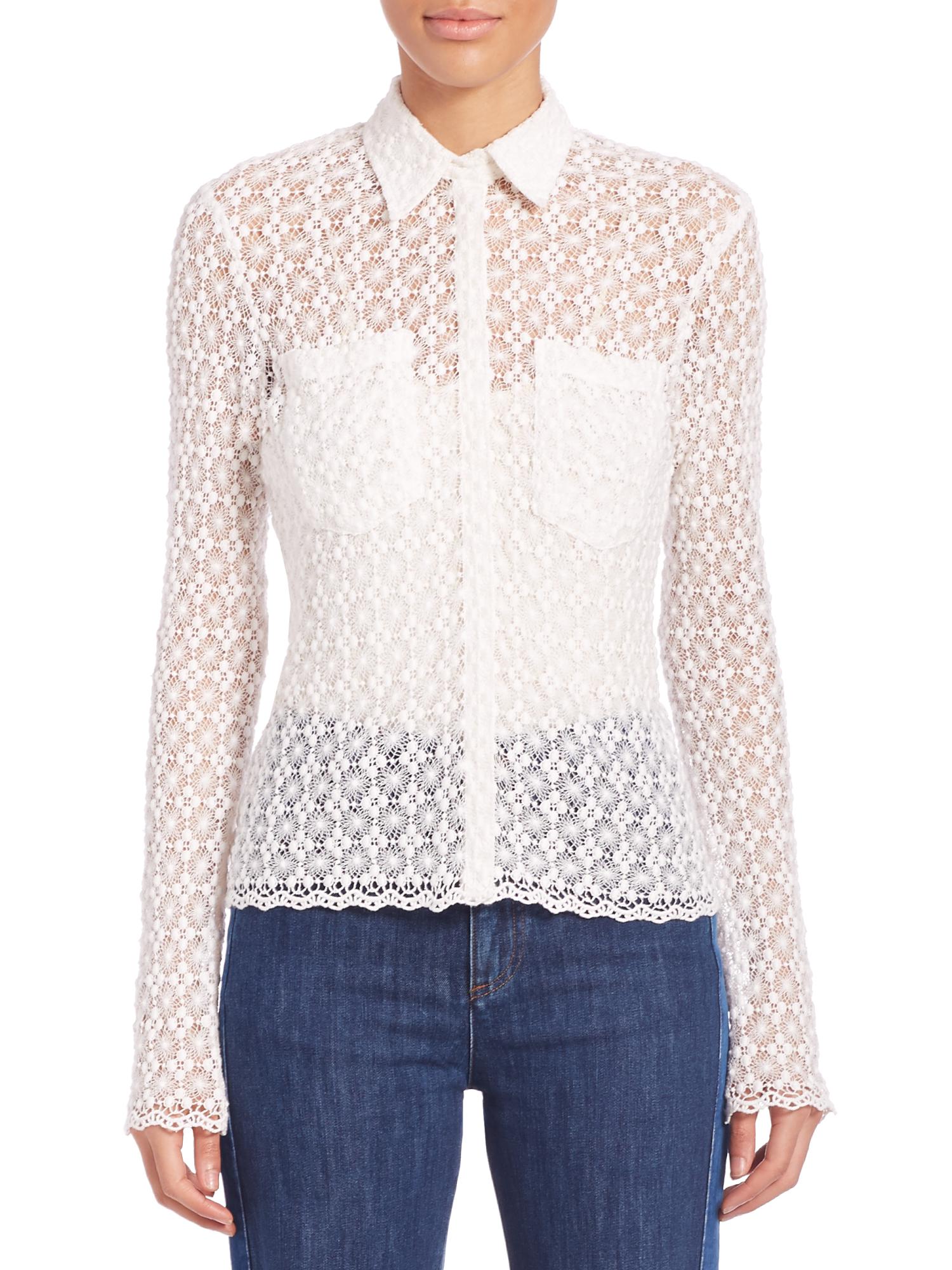 See by Chloé | floral lace shirt | Women's blouses & shirts | HighCollars