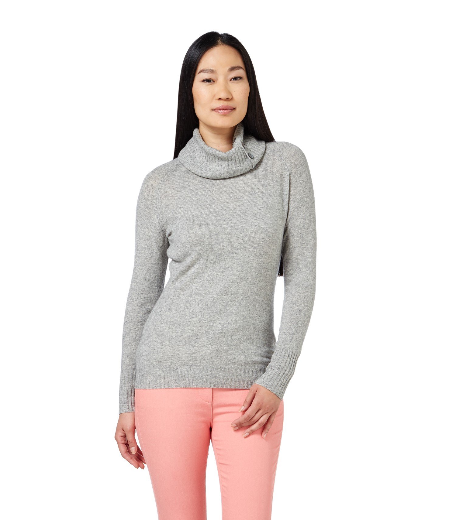 Wool Overs | Womens Cashmere and Merino Split Collar Button Neck Jumper ...