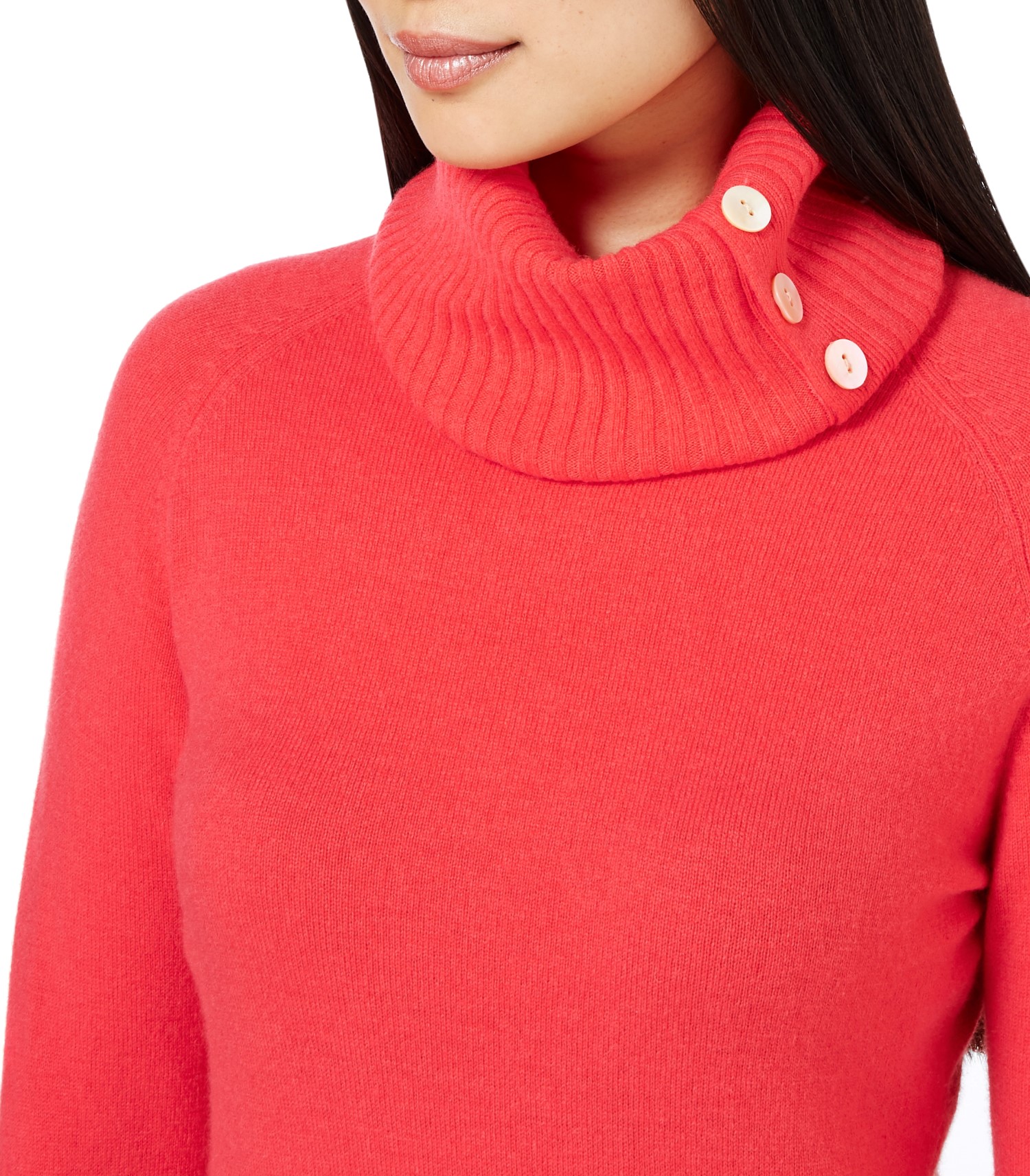 Wool Overs | Womens Cashmere and Merino Split Collar Button Neck Jumper ...
